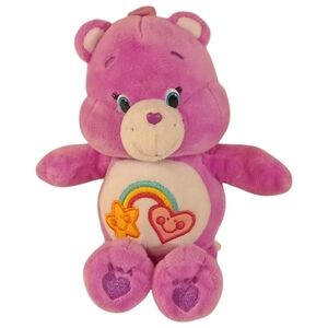 2015 Care Bears 8" Just Play Purple/Magenta Best Friend Bear Plush Teddy Bear!